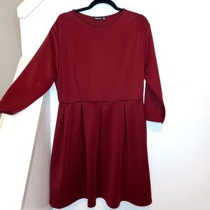 BOOHOO Plus Scuba Full Skater Dress in Size 16